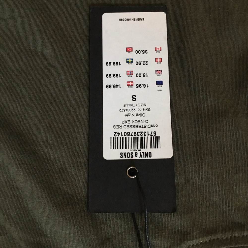 Men Only & Sons Distressed Scalloped T Shirt - Picture 3 of 4